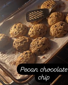 Chocolate Pecan Sourdough Cookies