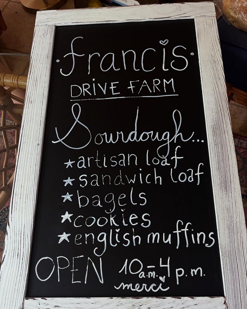 Francis Dr Farm sign Locally Grown Vegetables in Conneticut